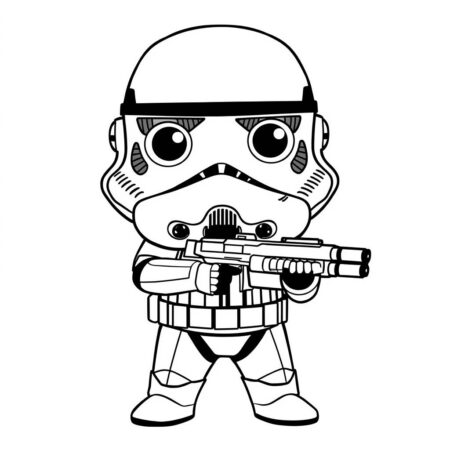 Kawaii Star Wars (Desenho para Colorir)