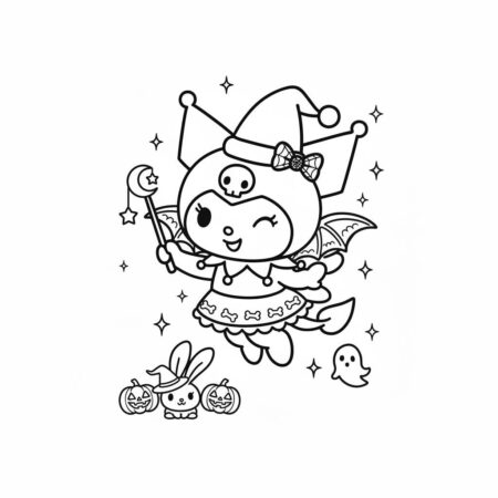 Kuromi Fantasminha Fofo (Desenho para Colorir)