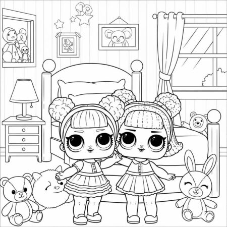 LOL Surprise Amigas para Sempre (Desenho para Colorir)