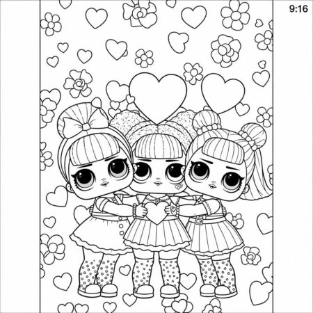 LOL Surprise Amizade Colorida (Desenho para Colorir)