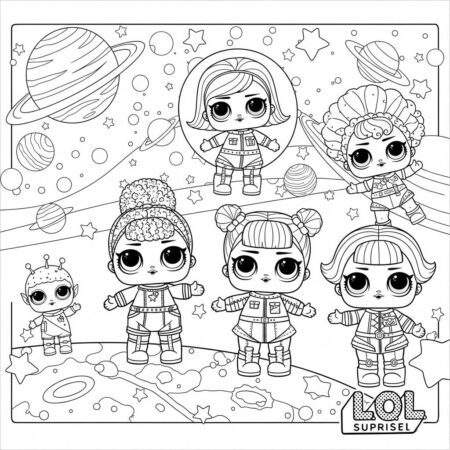 LOL Surprise Aventura Espacial (Desenho para Colorir)