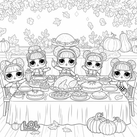 LOL Surprise Dia de Acao de Gracas (Desenho para Colorir)