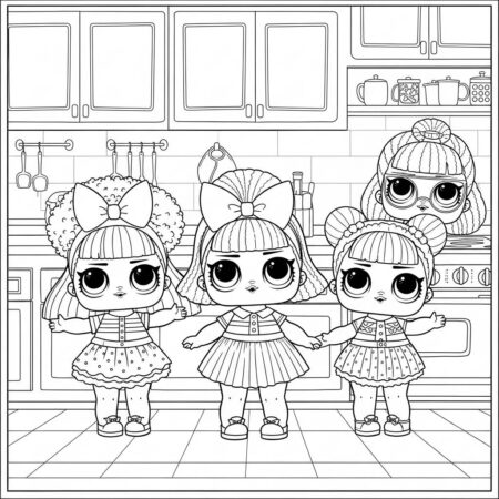 LOL Surprise Dia de Culinaria (Desenho para Colorir)