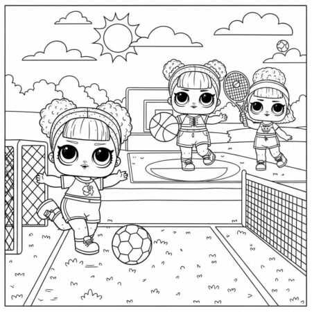 LOL Surprise Dia de Esportes (Desenho para Colorir)