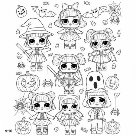 LOL Surprise Dia de Halloween (Desenho para Colorir)