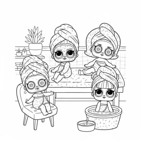 LOL Surprise Dia de Spa (Desenho para Colorir)