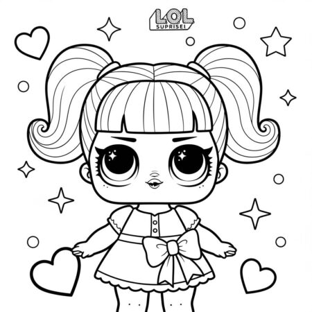 LOL Surprise Estilo Kawaii (Desenho para Colorir)