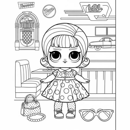 LOL Surprise Estilo Vintage (Desenho para Colorir)