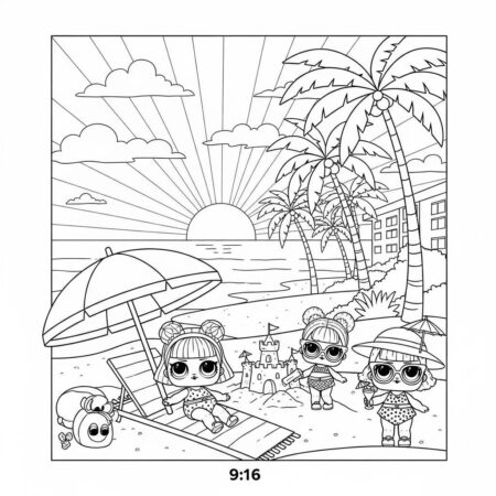 LOL Surprise Viagem de Verao (Desenho para Colorir)