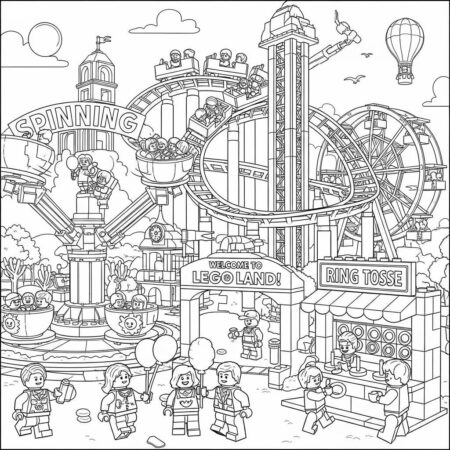 Lego Aventura no Parque (Desenho para Colorir)