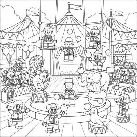 Lego Circo Divertido (Desenho para Colorir)