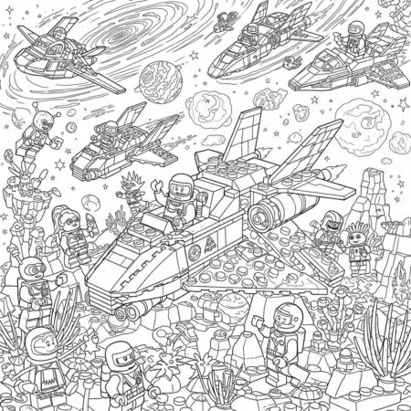 Lego Espaco Aventura (Desenho para Colorir)