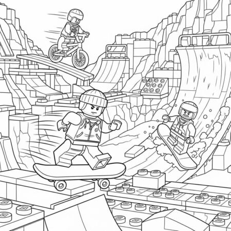 Lego Esportes Radicais (Desenho para Colorir)