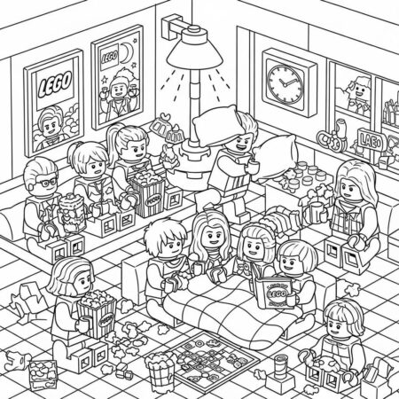 Lego Festa do Pijama (Desenho para Colorir)