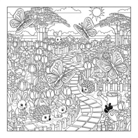 Lego Jardim Encantado (Desenho para Colorir)