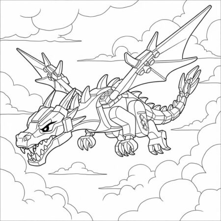 Lego Ninjago Dragon (Desenho para Colorir)