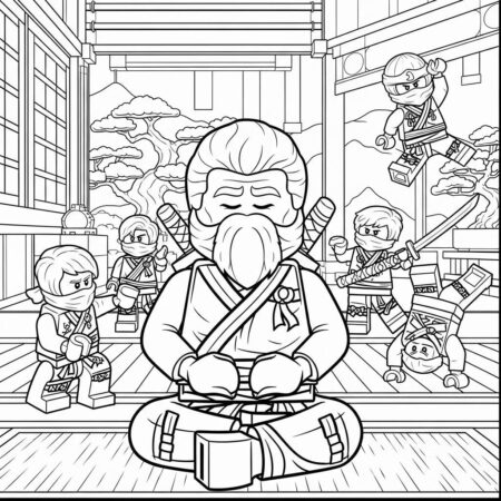 Lego Ninjago Master Wu (Desenho para Colorir)