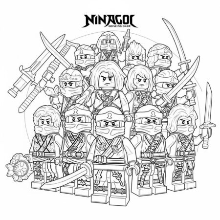 Lego Ninjago Ninja Gear (Desenho para Colorir)