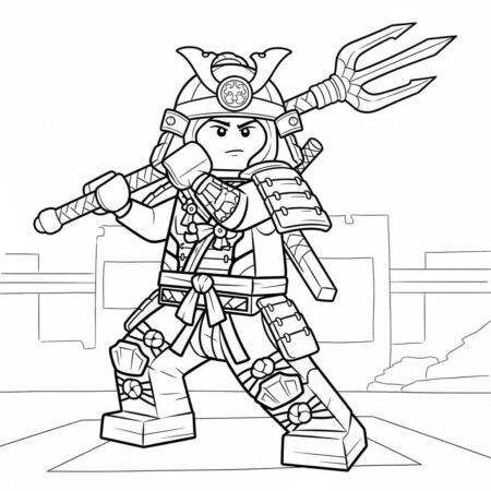Lego Ninjago Nya (Desenho para Colorir)