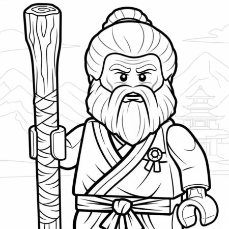 Lego Ninjago Sensei Wu (Desenho para Colorir)