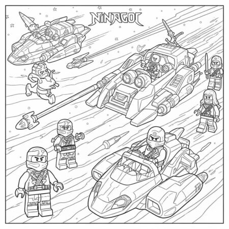 Lego Ninjago Space Battle (Desenho para Colorir)