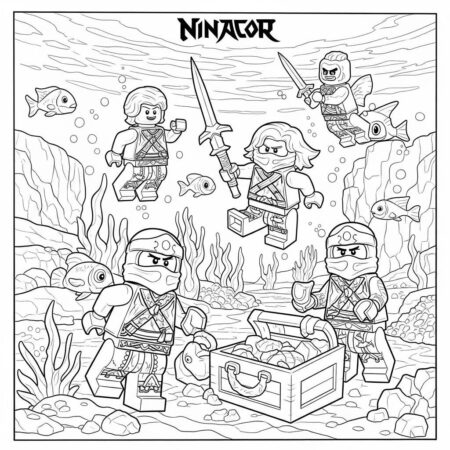 Lego Ninjago Underwater Adventure (Desenho para Colorir)