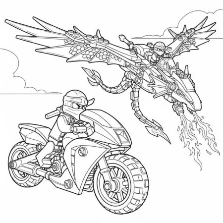 Lego Ninjago Vehicles (Desenho para Colorir)