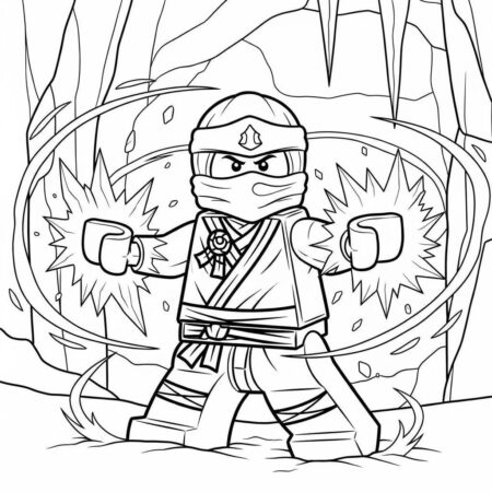 Lego Ninjago Zane (Desenho para Colorir)