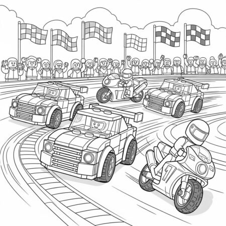Lego Veiculos Rapidos (Desenho para Colorir)