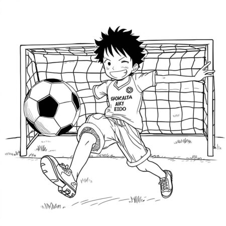 Luffy e o Esporte (Desenho para Colorir)