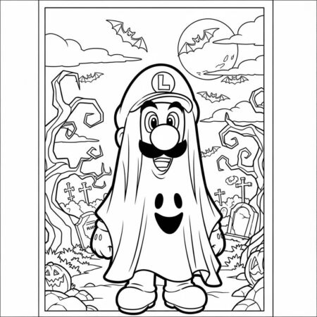 Luigi Fantasma (Desenho para Colorir)