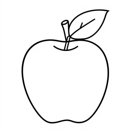 Maca Simples e Bonita (Desenho para Colorir)