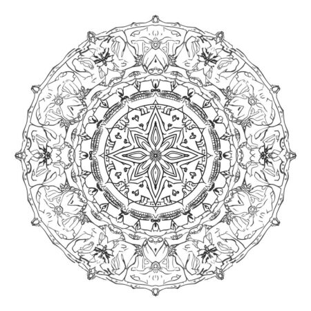 Mandala Animais (Desenho para Colorir)