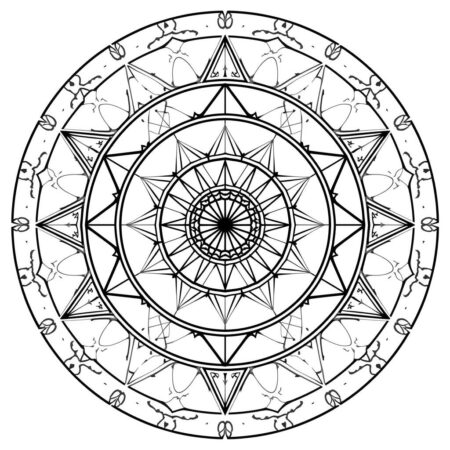 Mandala Geometrica (Desenho para Colorir)