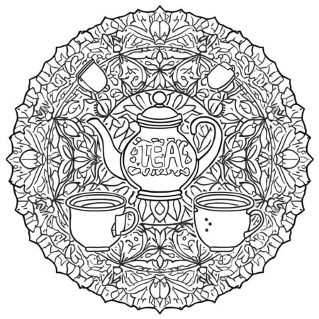 Mandala de Chas (Desenho para Colorir)