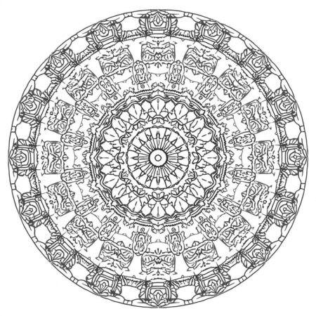 Mandala de Eventos (Desenho para Colorir)