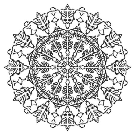 Mandala de Inverno (Desenho para Colorir)