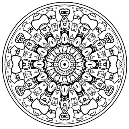 Mandala de Jogos (Desenho para Colorir)