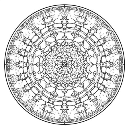 Mandala de Natal (Desenho para Colorir)