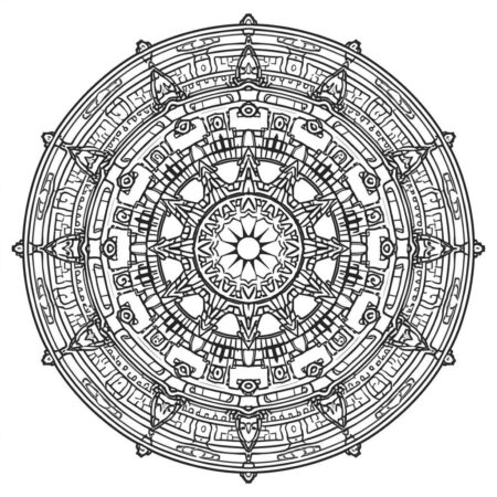 Mandala de Tecnologia (Desenho para Colorir)