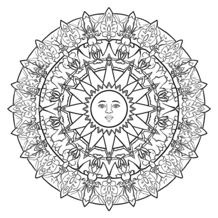 Mandala de Verao (Desenho para Colorir)