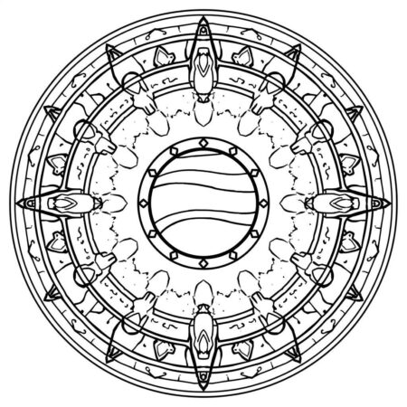 Mandala do Espaco (Desenho para Colorir)