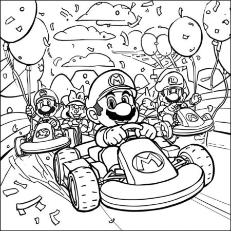 Mario Kart para Criancas (Desenho para Colorir)