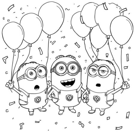 Minions Divertidos e Engracados (Desenho para Colorir)