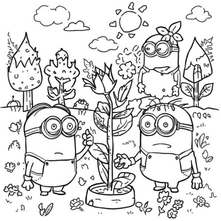 Minions e o Dia da Terra (Desenho para Colorir)