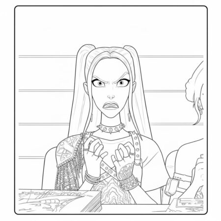 Mira Estilosa e Determinada (Desenho para Colorir)