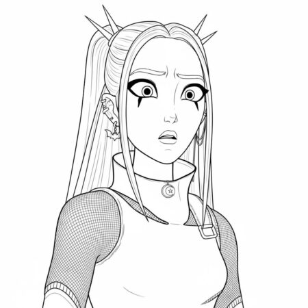 Mira Estilosa e Surpresa (Desenho para Colorir)