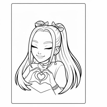 Mira com Coração Atraente (Desenho para Colorir)