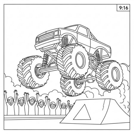 Monster Truck Aventura (Desenho para Colorir)
