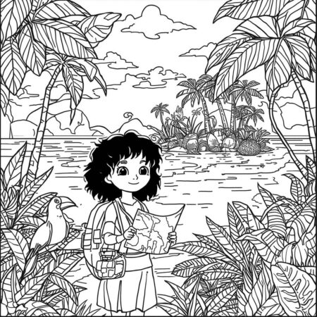 Nami Exploradora (Desenho para Colorir)